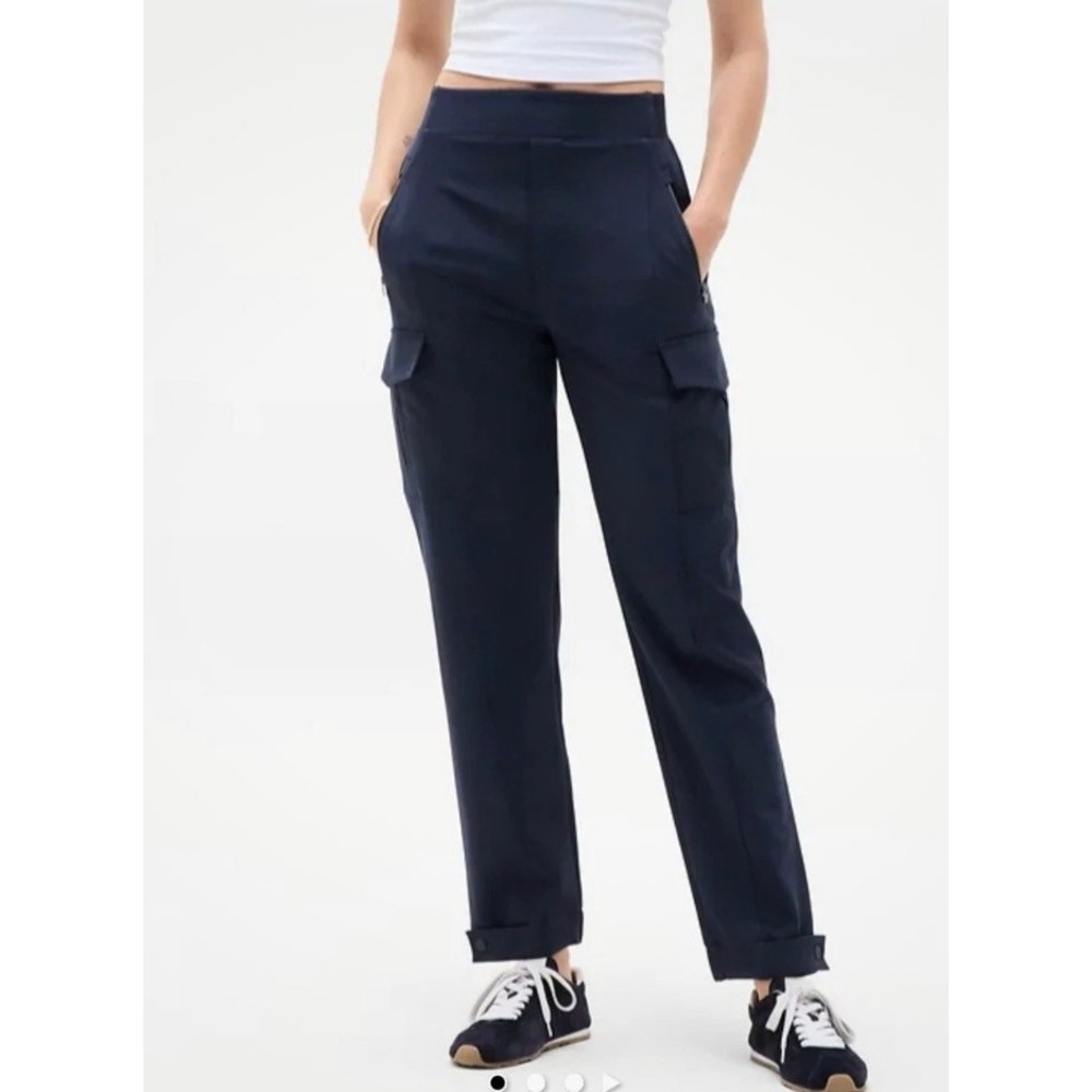 Athleta Navy Cargo Track Pants